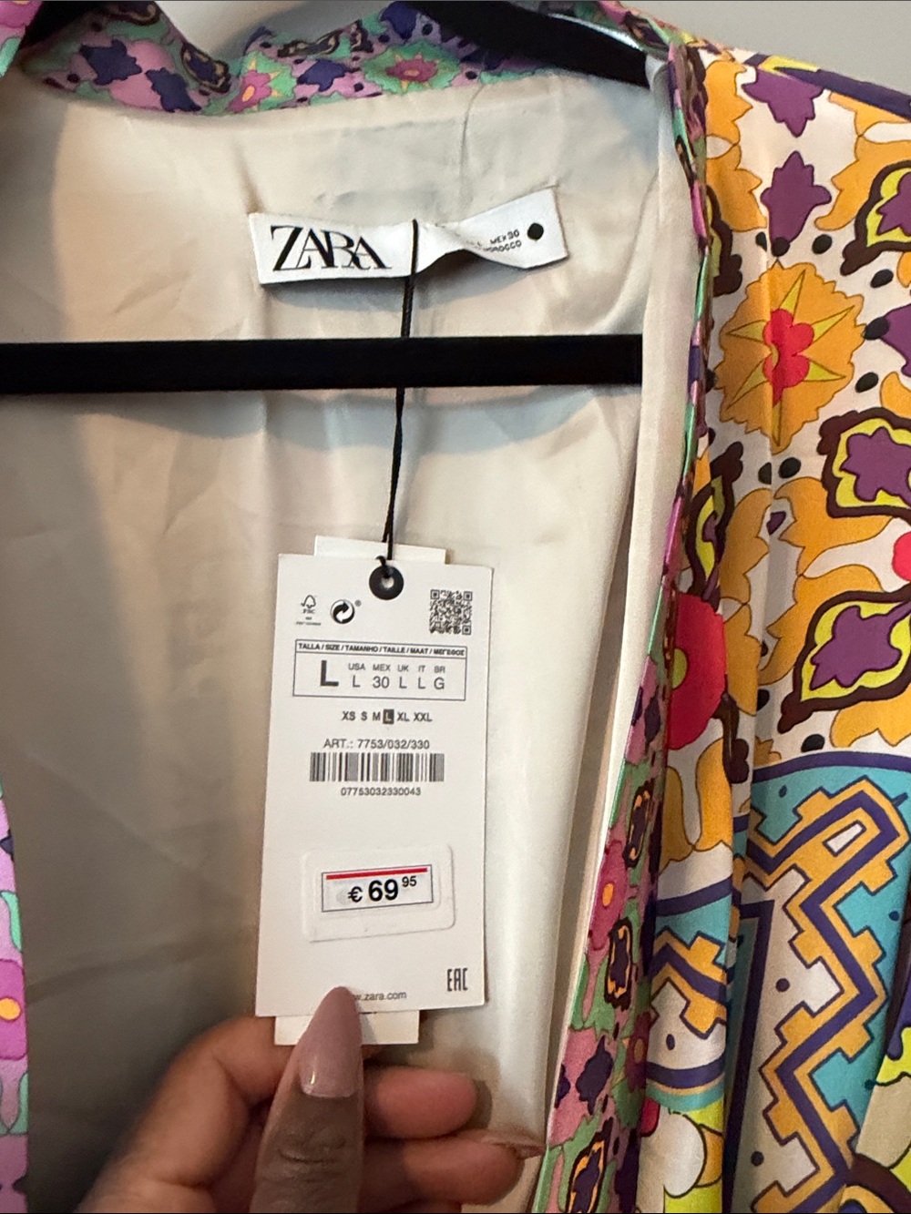 Zara Vibrant Multicolor Floral Tie-Waist Maxi Dress - Picture 2 of 13